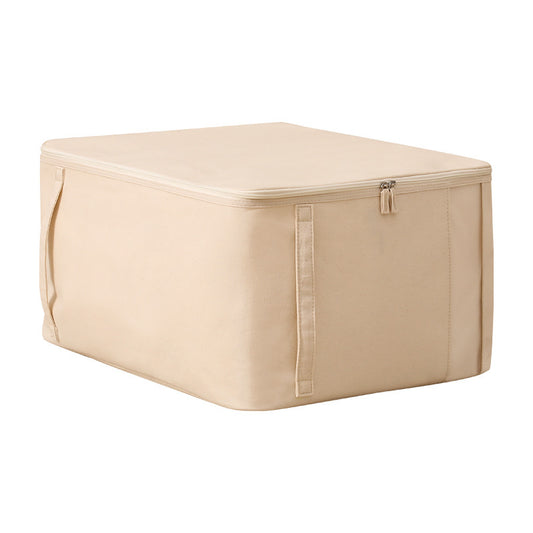 Allission Beige Tianshan Cotton Clothes Under Bed Storage Bag – Clear Window, Foldable Quilt Organizer